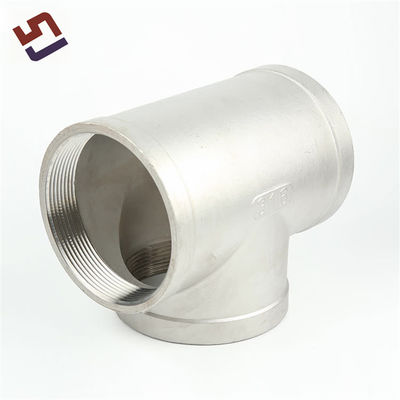 Acero inoxidable 90 grados de tubos NPT masculino Codo Tee Reducción de brida