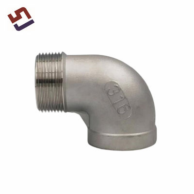 Fabrica personalizada ajuste de tubería industrial de acero inoxidable de alta precisión de 90 grados