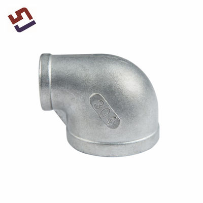 Fabrica personalizada ajuste de tubería industrial de acero inoxidable de alta precisión de 90 grados