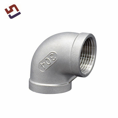 Fabrica personalizada ajuste de tubería industrial de acero inoxidable de alta precisión de 90 grados