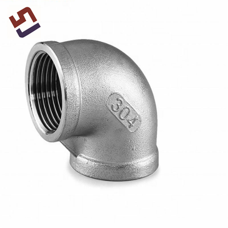 Acero inoxidable OEM 304 316 Conector de fundición de precisión personalizado de 90 grados Conector de tubería de codo Accesorios de plomería